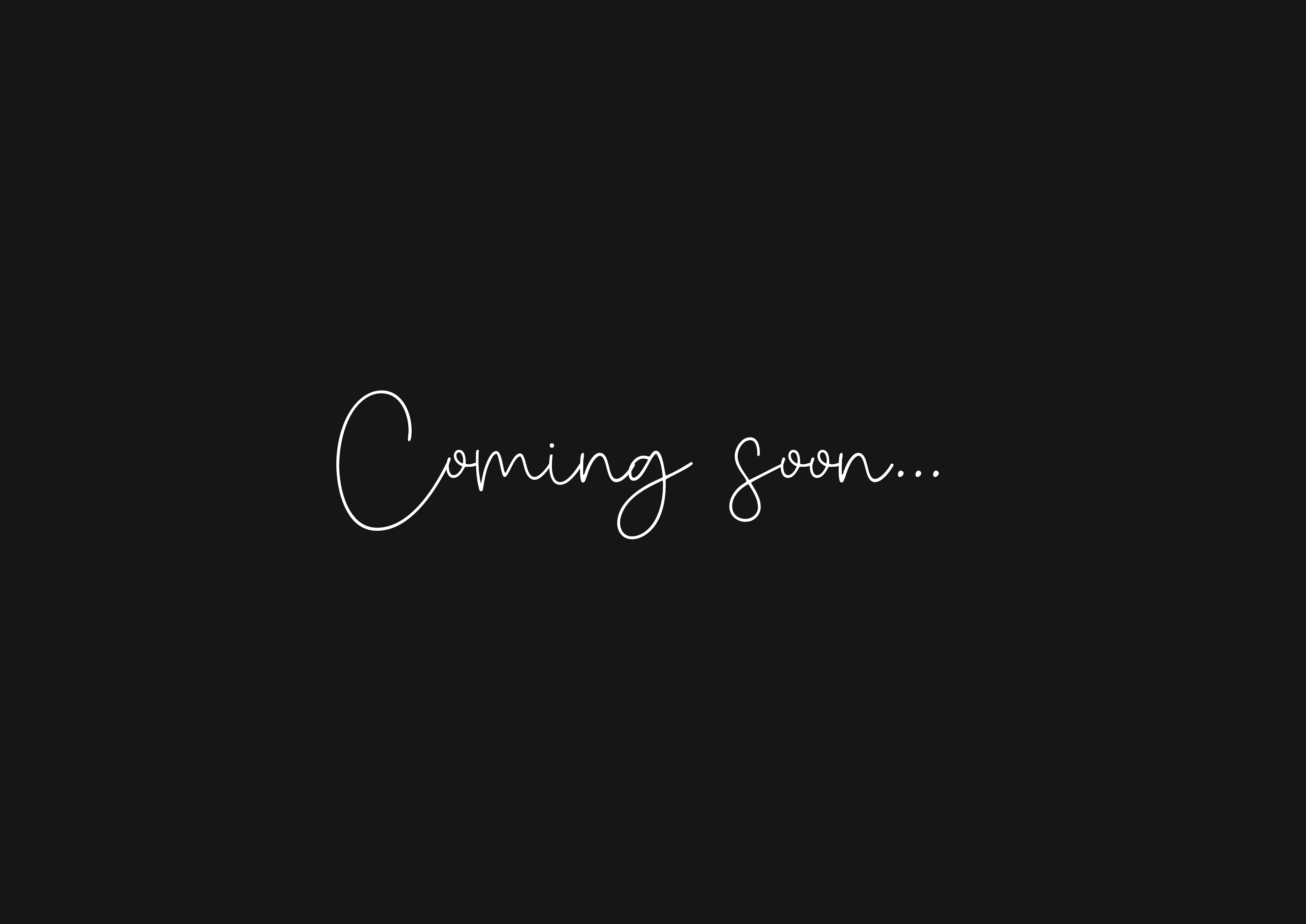 napis coming soon na černom pozadí